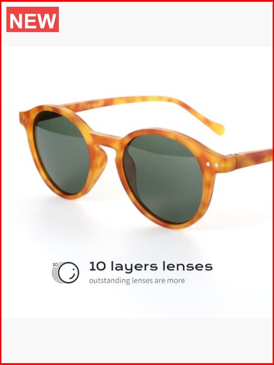 Polarized Round Sunglasses with UV Protection for Driving Everyday Use